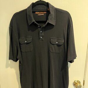 Men's Perry Ellis Black 100% Pima Cotton Polo, Size XL